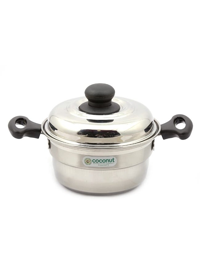 Coconut Stainless Steel Idly Steamer/Idly Pot - one plate 6 idly, one plate 15 mini idly and 2 Steamer - Image 4