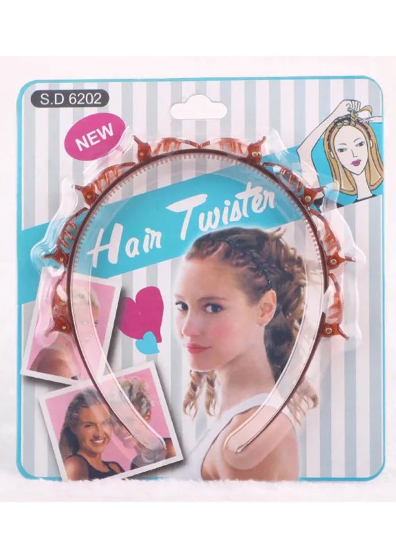 Generic Hair Twister Hair Band Headband With Clips Hair Styling Fashion - Image 2
