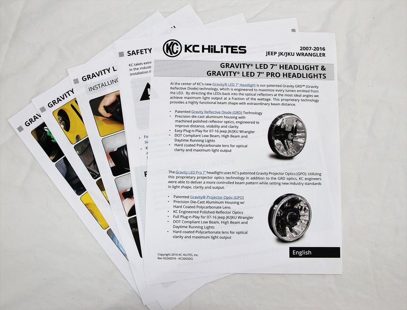 KC HiLiTES 42341 Gravity LED Pro 7" DOT Headlight, Jeep JK 07-18 - Pair Pack System - Image 4