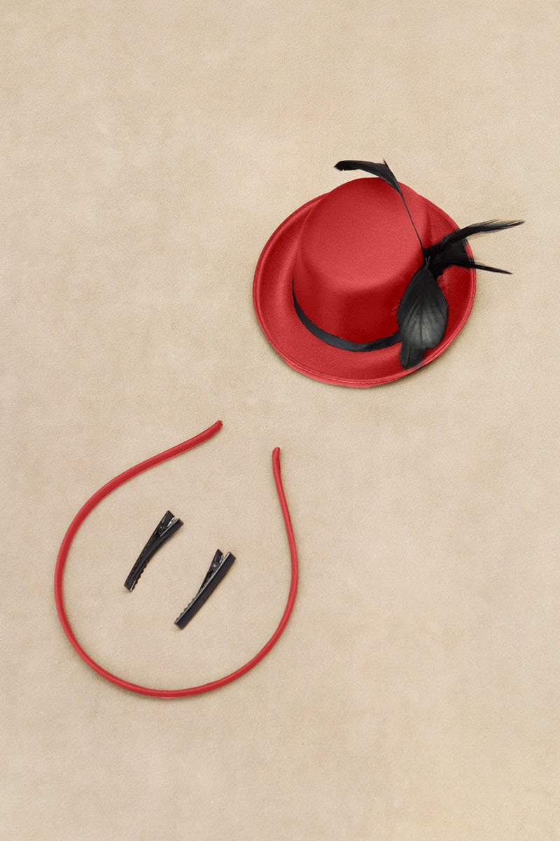 BABEYOND Mini Top Hat Fascinator Headband Feather Top Hat for Derby Tea Party - Image 3