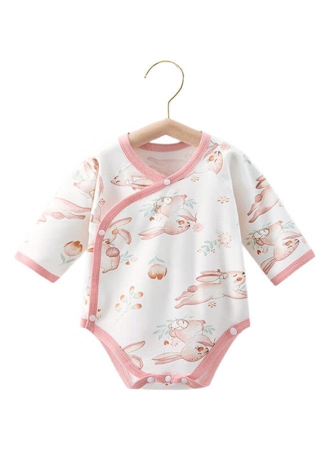 Beptides Baby Romper, Spring And Summer New Style, Infant Onesie, Newborn Pure Cotton Long-Sleeve Undershirt, Cute Rabbit Design, Size 59 - Image 2