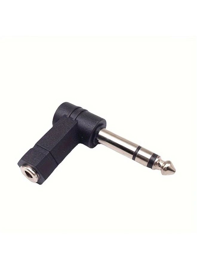 6 5mm To 3 5mm Female To Male 90 Degree Angled Audio Connector Model 6 5 To 3 5 Female Elbow - Image 5