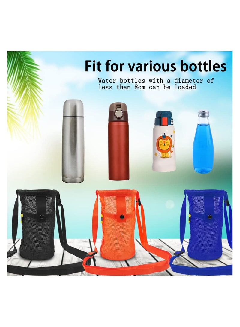 3-Pack Portable Water Bottle Holder with Adjustable Shoulder Strap - Ideal Carrier Bags for Sports, Hiking, Camping, Outdoor Activities, Walking, and Running. - Image 4