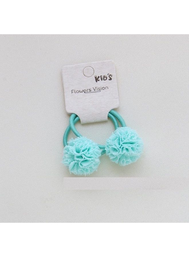 Hot&Sattion 20 قطعة رباط شعر زهور بوم للأطفال، رباطات شعر صغيرة للأطفال، رباطات شعر مرنة بدون معدن بألوان متعددة، - Image 2