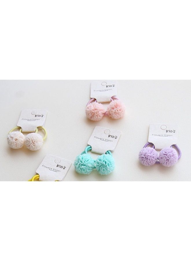 Hot&Sattion 20 قطعة رباط شعر زهور بوم للأطفال، رباطات شعر صغيرة للأطفال، رباطات شعر مرنة بدون معدن بألوان متعددة، - Image 4