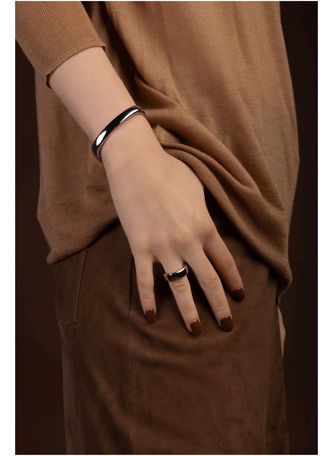MONACO - APM Chunky Silver Band Ring - Image 1