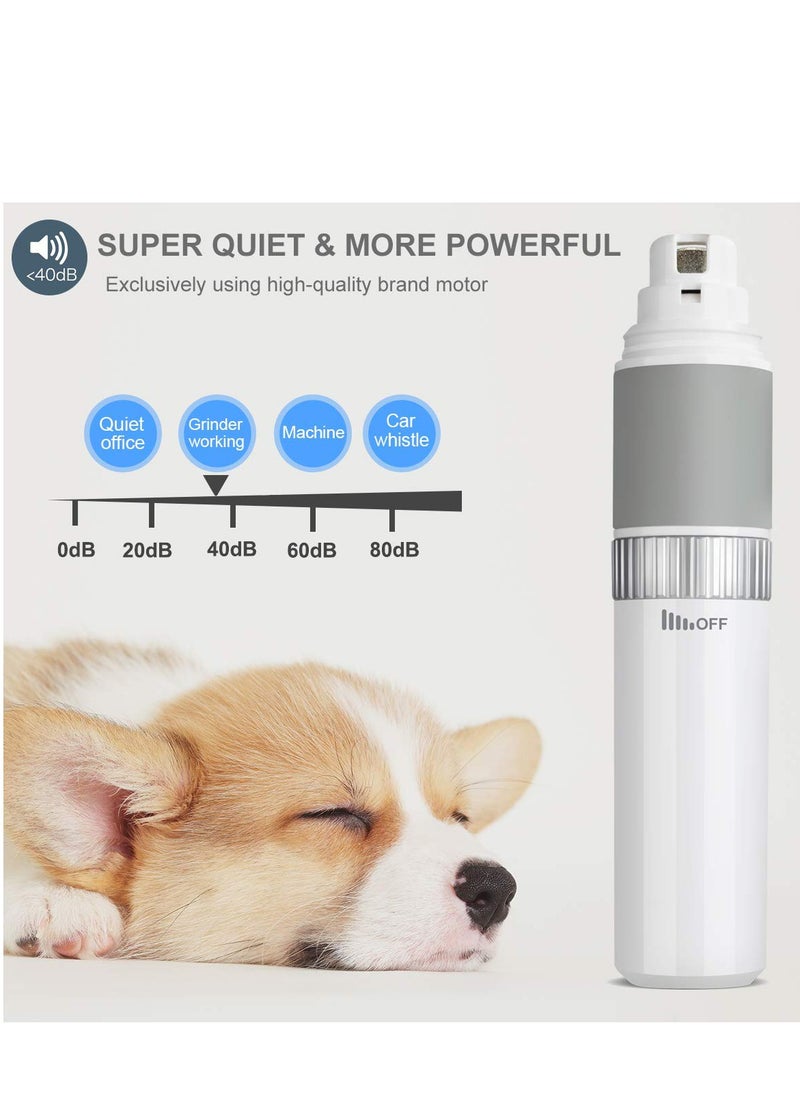 Excefore Dog Nail Grinder, Trimmers and Clippers Kit, Super Quiet Electric Pet Rechargeable, for Small Large Dogs Cats Toenail Claw Grooming  - Image 4