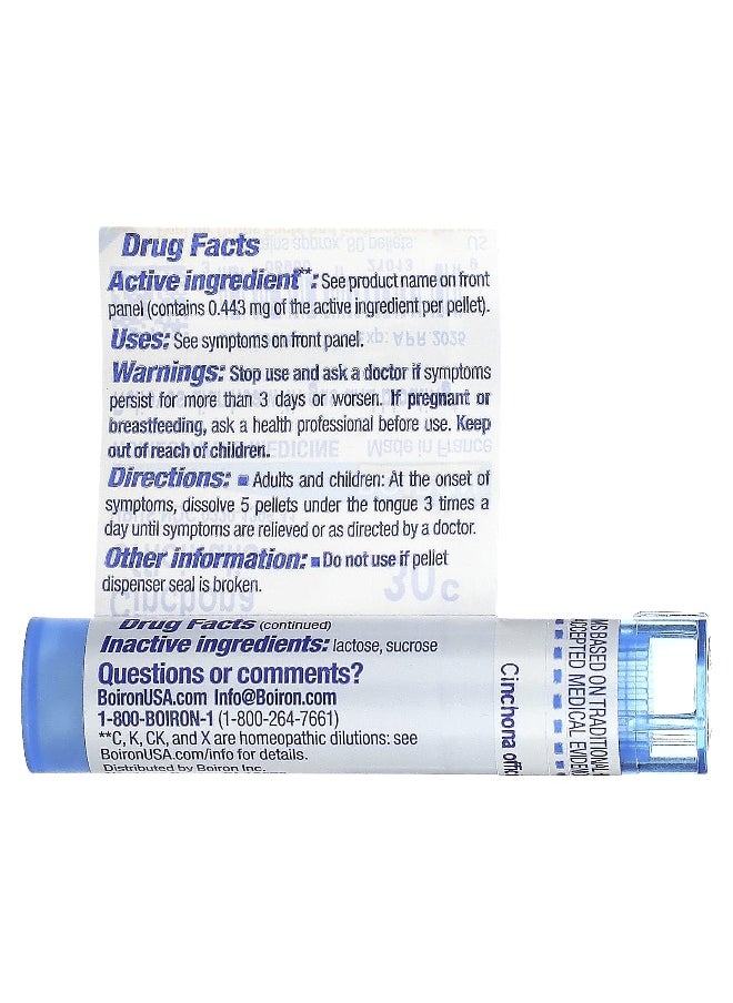 Boiron Boiron, Cinchona Officinalis, 30C, Diarrhea Relief, Approx 80 Pellets  - Image 2