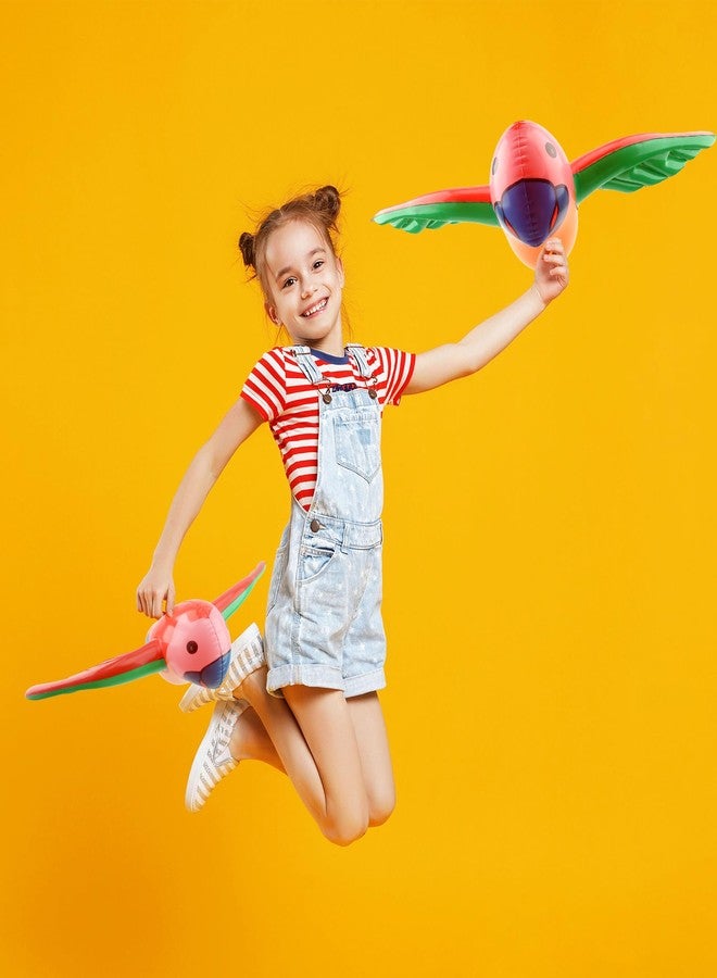 Sonarun 8 Pack Inflatable Parrot Blow Up Cute Lifelike Flying Parrot Tropical Birds Inflates for Hawaiian Summer Tropical Theme Beach Pool Party Decoration Favors - Image 4