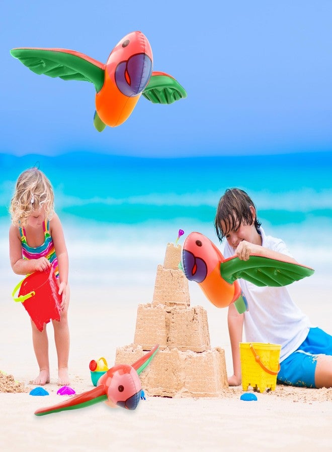 Sonarun 8 Pack Inflatable Parrot Blow Up Cute Lifelike Flying Parrot Tropical Birds Inflates for Hawaiian Summer Tropical Theme Beach Pool Party Decoration Favors - Image 5