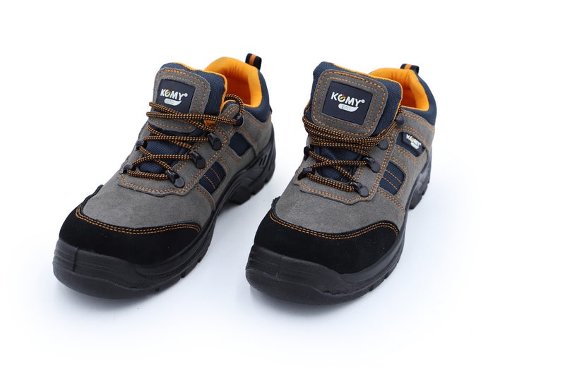 Komy Pro Series Premium Engineer Low Ankle Safety Shoes  S1PL SR Non Metalic  With Composite Toe Cap, Kevlar Midplate, PU Duel Density Outsole, Super Slip-Resistant , Antistatic EVA ,Breathable & Abrasion Resistant Mesh Lining & Cow Suede Leather - KMS280L - Image 1
