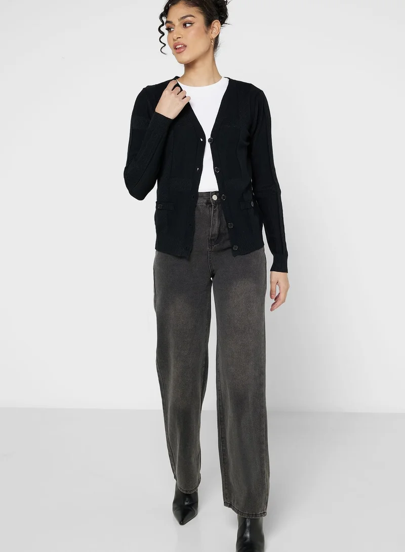 ELLA V Neck Cardigan Set