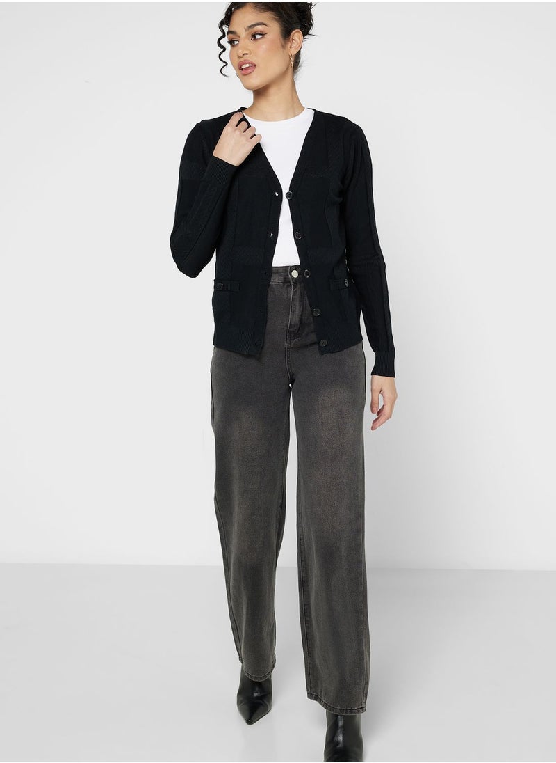 ELLA - V Neck Cardigan Set - Image 1