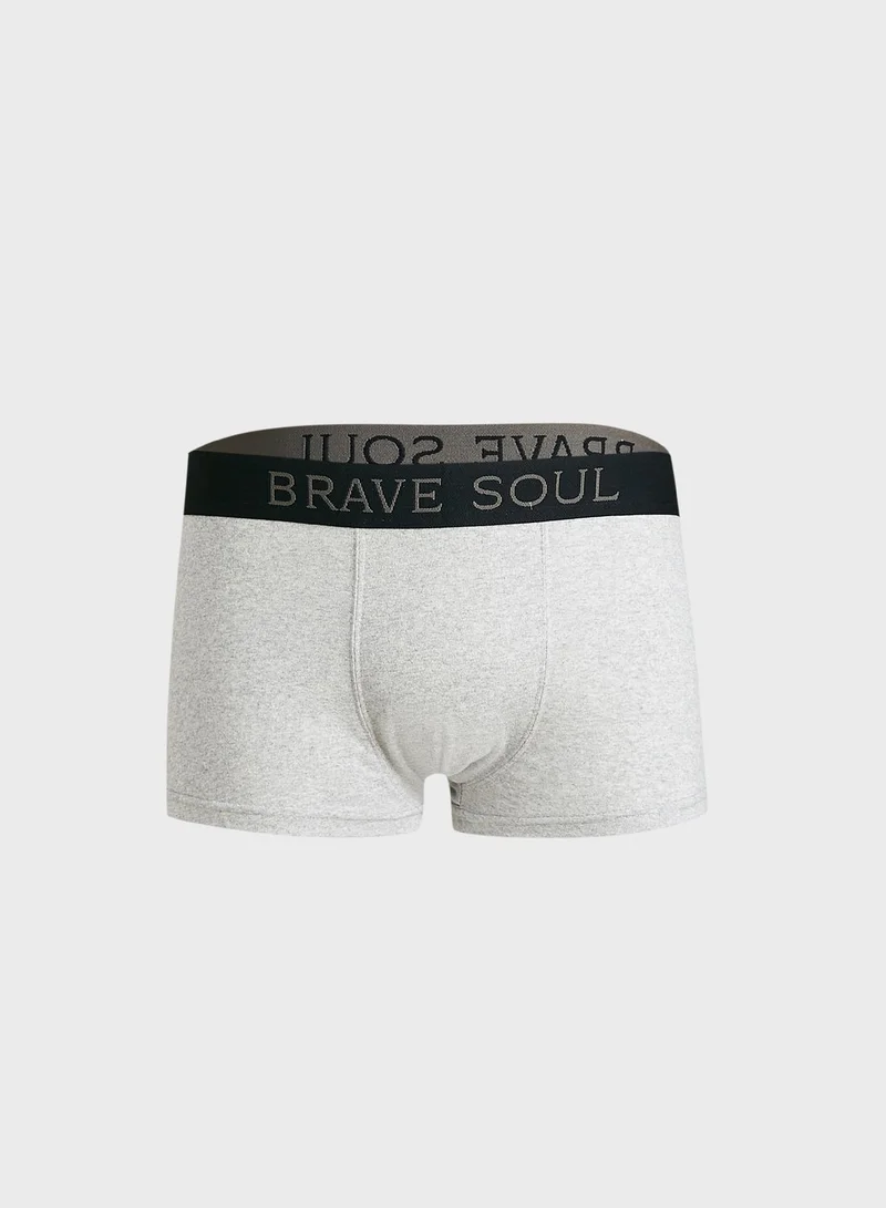 برايف سول Brave_Soul Mens Boxer With Jacquard Logo Waistband
