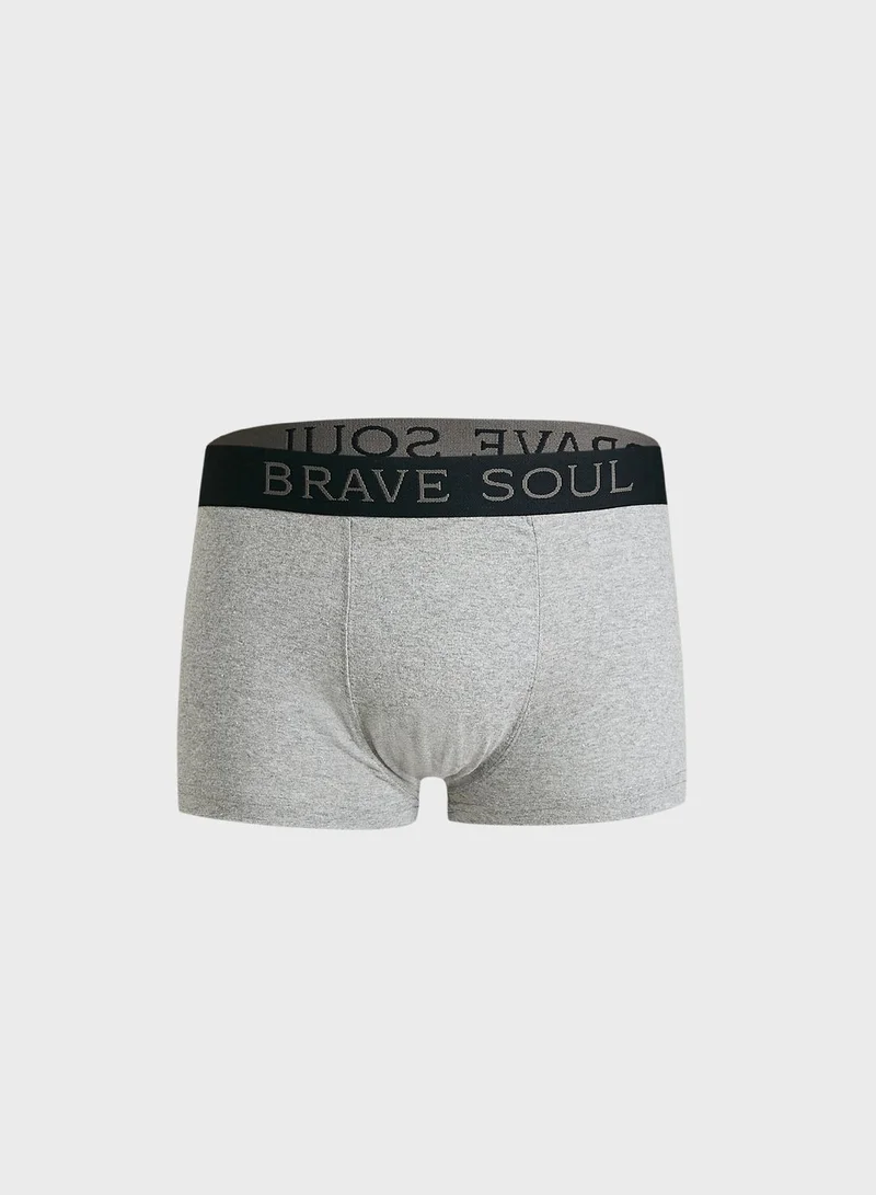 برايف سول Brave_Soul Mens Boxer With Jacquard Logo Waistband