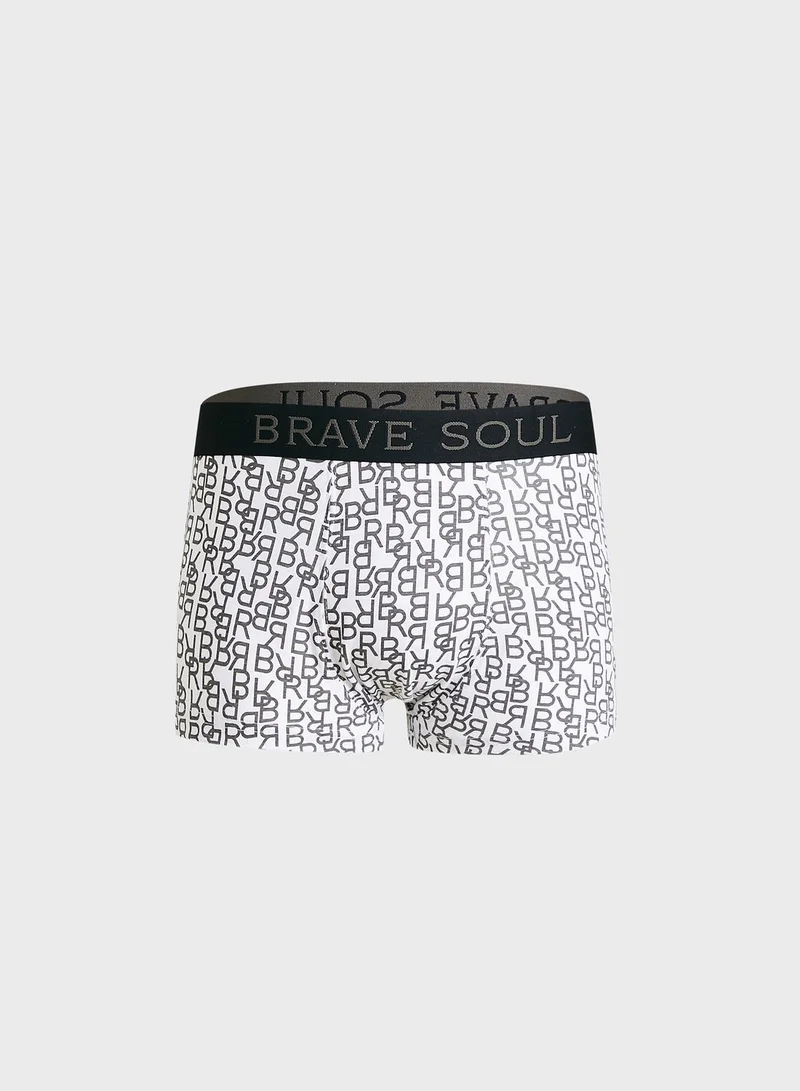 برايف سول Brave_Soul Mens Boxer With Jacquard Logo Waistband