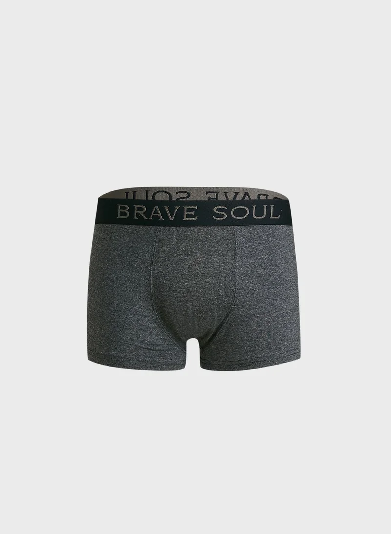 برايف سول Brave_Soul Mens Boxer With Jacquard Logo Waistband