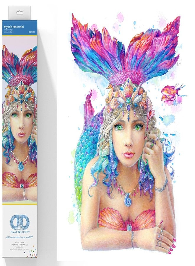 DIAMOND DOTZ Mystic Mermaid Diamond Painting Kits for Adults - Diamond Art Kits a Relaxing Creative Craft Kit with Dotz Gems 16.1x20.1 - Image 1