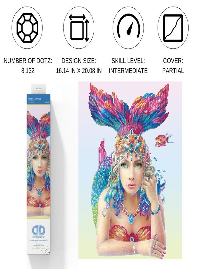 DIAMOND DOTZ Mystic Mermaid Diamond Painting Kits for Adults - Diamond Art Kits a Relaxing Creative Craft Kit with Dotz Gems 16.1x20.1 - Image 2