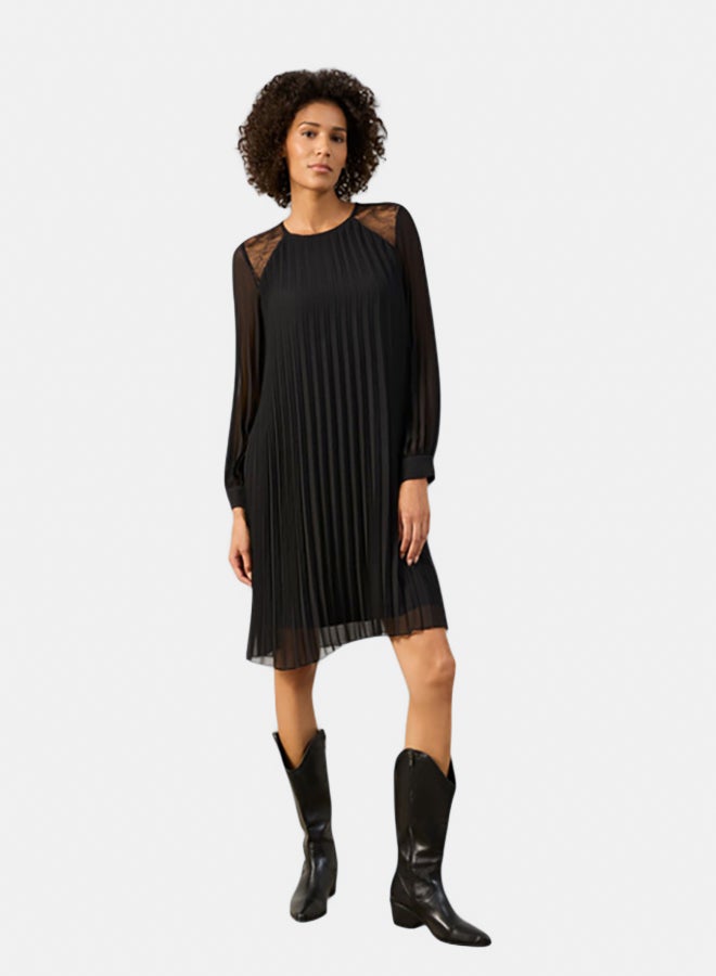 GERRY WEBER Pleated Dress With A Lace Insert  - Image 1