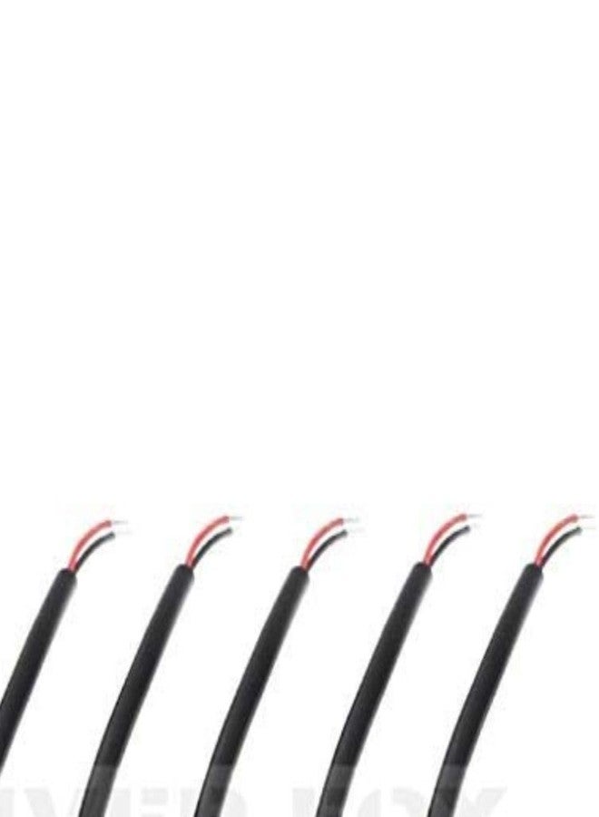 RIVER FOX® DC Power Pigtail Male Cables | 2.1mm Barrel Jack Connector for CCTV Camera, LED Strip Lighting & Surveillance Systems | 5.5mm Outer Diameter | 18cm Length | Black | Pack of 5 - Image 5