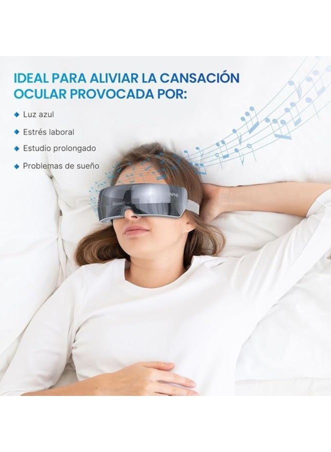 RENPHO Battery Powered Eye Massager with Heat, True View Eye Massager for Migraines, 5 Modes Rechargeable Heated Temple Massager for Eye Relax, Improve Eye Circulation, Reduce Dry Eyes, Dark Circles, Delay Eye Aging - Image 3