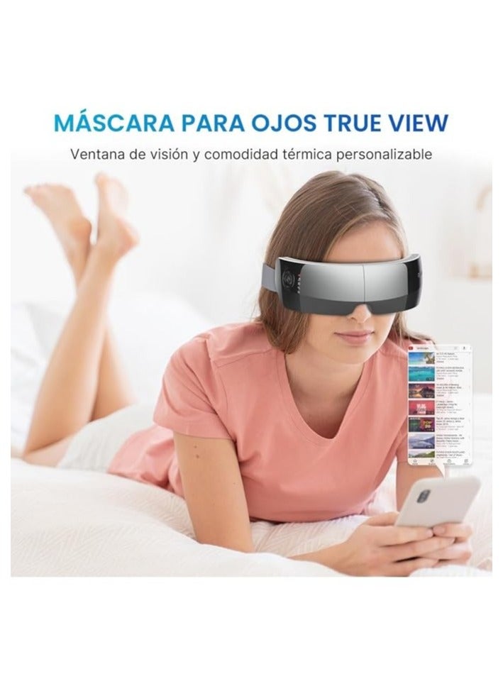 RENPHO Battery Powered Eye Massager with Heat, True View Eye Massager for Migraines, 5 Modes Rechargeable Heated Temple Massager for Eye Relax, Improve Eye Circulation, Reduce Dry Eyes, Dark Circles, Delay Eye Aging - Image 4