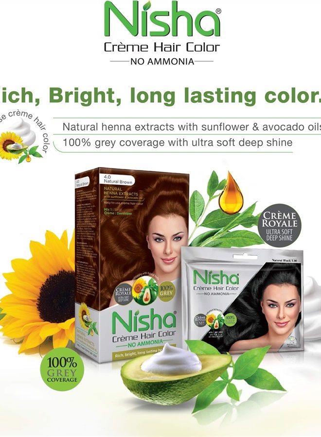Nisha Creme Hair Color Copper Red Pack of 3 - Image 4