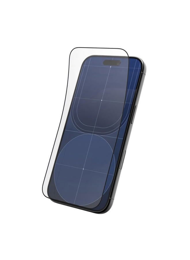 RHINOSHIELD حماية شاشة متوافقة مع [آيفون 17/17 برو/ 16 برو] | واقي صدمات برو - مقاوم للصدمات والخدوش، مضاد للضوء الأزرق، أداة التركيب متضمنة - شفاف - Image 1
