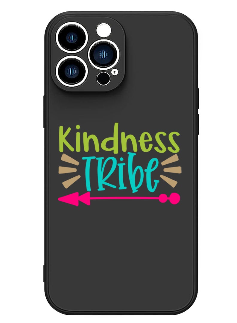 Theodor Protective Slim Fit Case Liquid Silicone Cover with Full Body Protection Anti-Scratch Shockproof Case For iPhone 14 Pro Max Black  - KSA symbol - Image 1