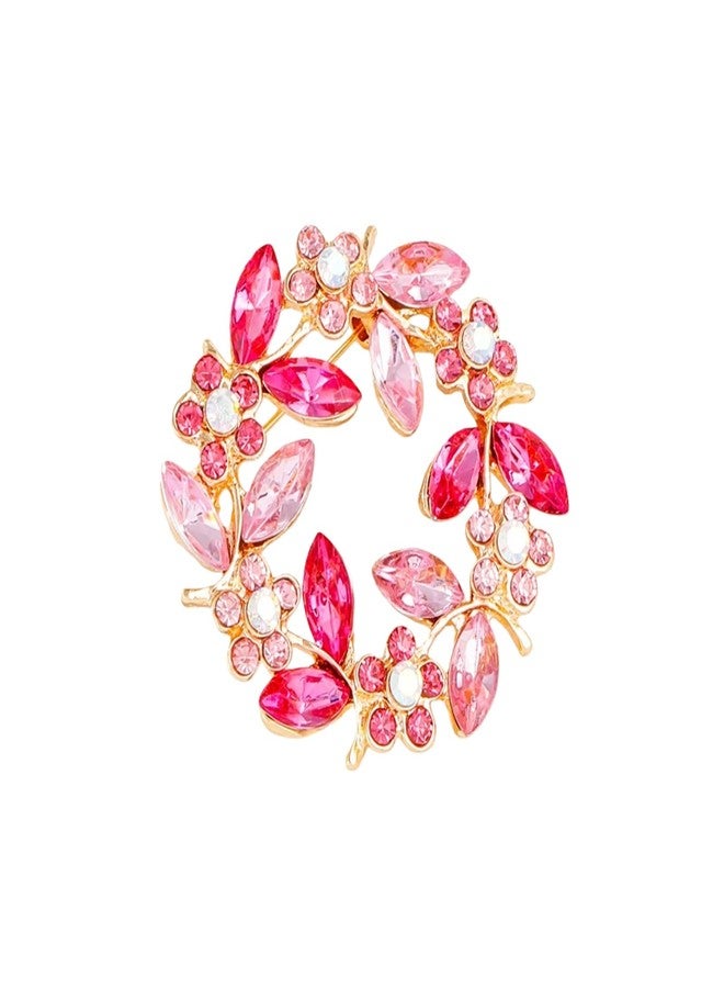 piercing Brooches for Women, Brooch Pin for Women, Brooch Flower Rhinestone Saree Pins for Women Latest - Image 1