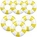WinnerWhy 6 Pcs Large Swim Ring with Handles 4724 Inch 3543 Inch Inflatable Striped Pool Inner Tubes Swimming Pool Ring Float for Teens Adults Summer Beach Party SuppliesYellow White - Image 3