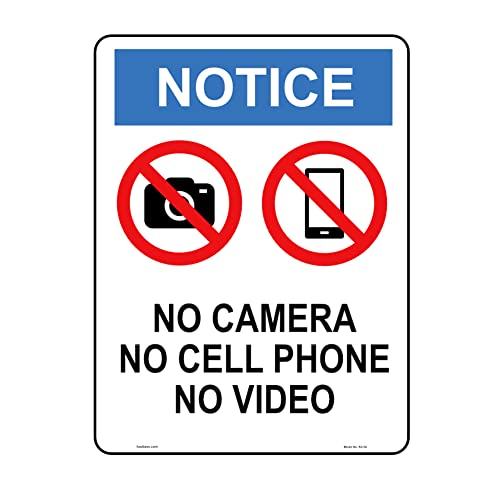 Haobase 4 Pcs No Cameras, No Phone Sign Sticker - 20 cm x 15 cm - Self Adhesive Vinyl - Image 2