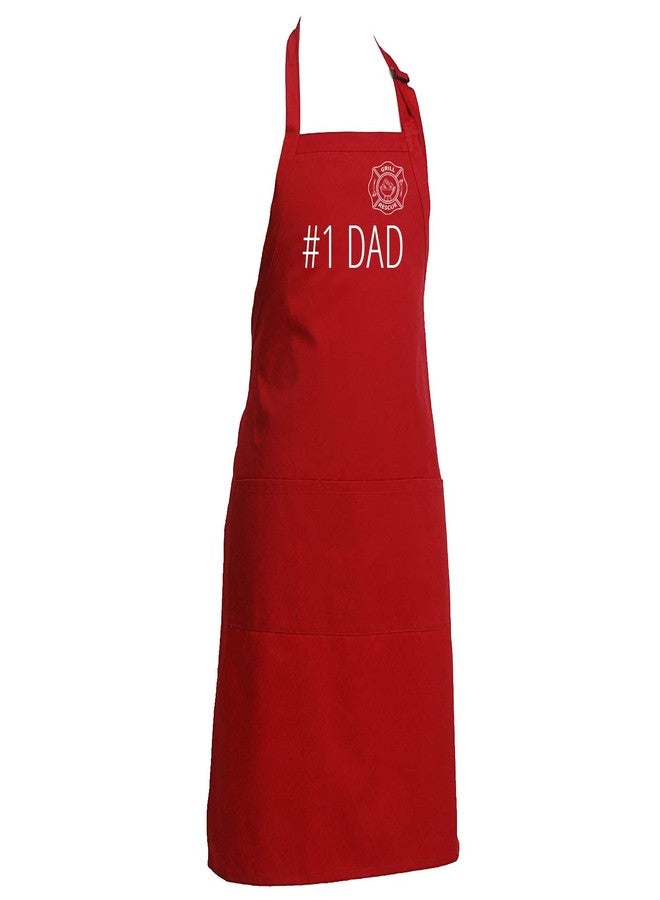 Grill Rescue ​Funny​ ​BBQ Aprons For Men​ - ​Heat Resistant ​with Adjustable Neck and Front Pocket – ​Chef Cooking Aprons​ - ​Great Gifts for Husband ​or Dad (#1 DAD) - Image 1