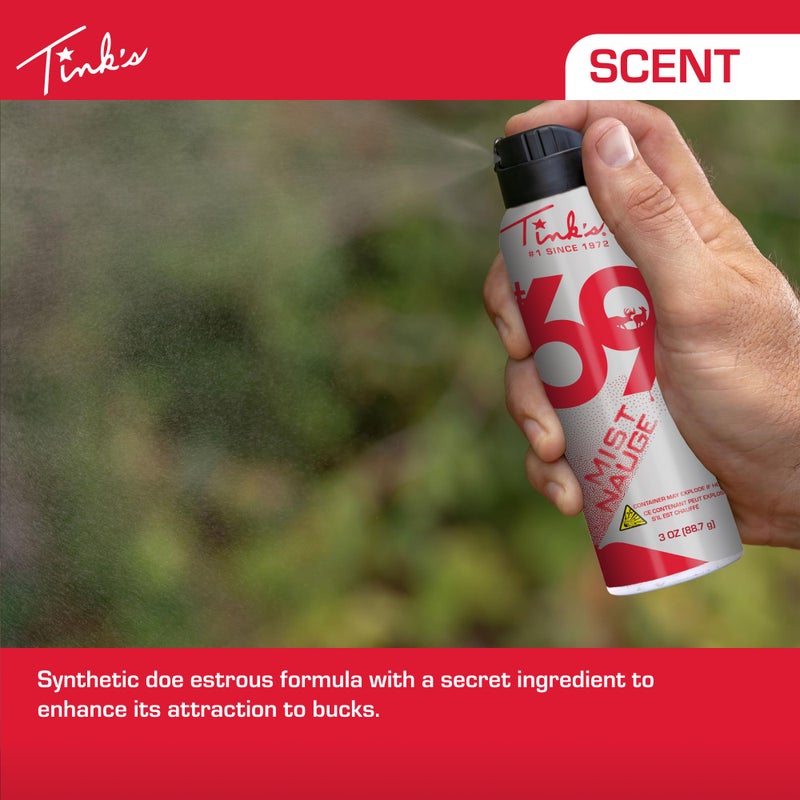 TINK'S Synthetic #69 Doe-in-Rut Estrous Urine Spray Mist Deer Attractant for Hunting (3 oz Can) - Superior & Long Lasting Doe Estrus Hunting Scents - Hunting Lure/Attractant - Image 3