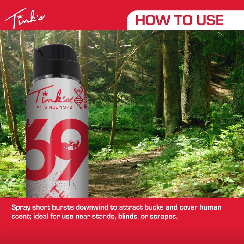TINK'S Synthetic #69 Doe-in-Rut Estrous Urine Spray Mist Deer Attractant for Hunting (3 oz Can) - Superior & Long Lasting Doe Estrus Hunting Scents - Hunting Lure/Attractant - Image 5