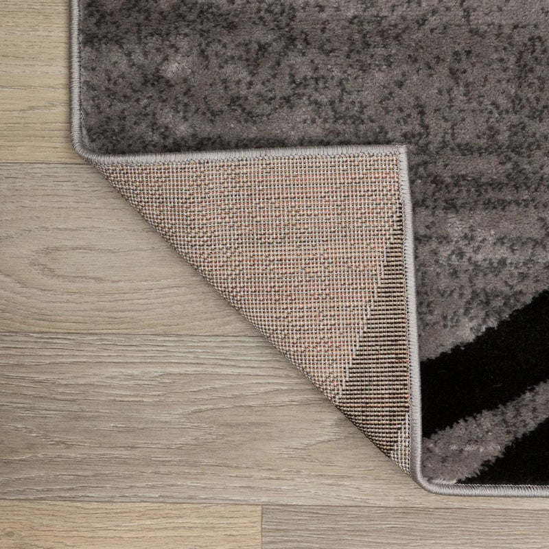 Rugshop Wavy Circles Design Square Rug, Non-Shedding Carpet for Living Room, Bedroom, or Dining Room, Gray, 6'6" x 6'6" - Image 5