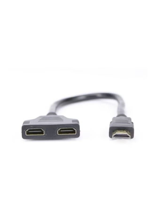 BGM HDMI Male to HDMI Female Splitter Cable – Dual Display Adapter for HDTV, Monitor & Projector, 1080P Full HD Video & Audio, Universal Compatibility for PC, Laptop, TV & Gaming Console – Black  - Image 3