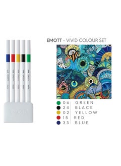 5-Piece Emott Fineliners 0.4mm Tip Vivid Colour Set - pzsku/Z5109353550C2986A0889Z/45/_/1722507404/cc360e31-5672-4f89-87c8-086ccc0c3c1e