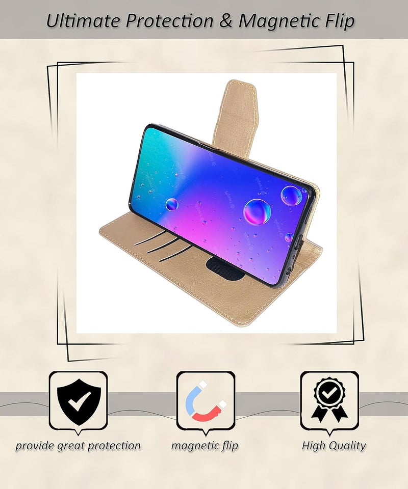 SBMS Flip Cover for Samsung Galaxy A17 5G / Samsung Galaxy F17 5G Back Cover Case with Magnatic Closure | Inbuilt Stand | Card & Money Pocket (MultiBlack) - Image 3