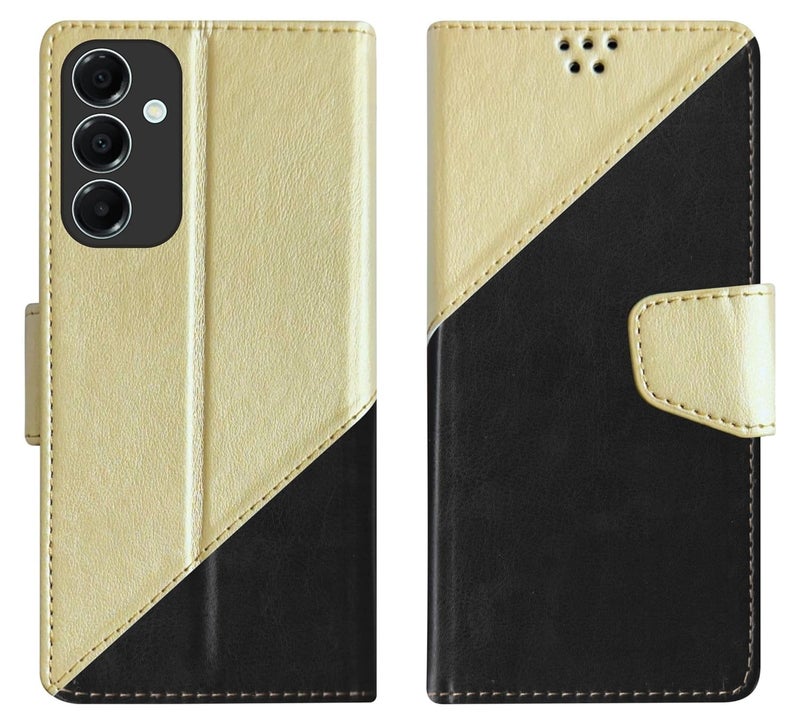 SBMS Flip Cover for Samsung Galaxy A17 5G / Samsung Galaxy F17 5G Back Cover Case with Magnatic Closure | Inbuilt Stand | Card & Money Pocket (MultiBlack) - Image 1