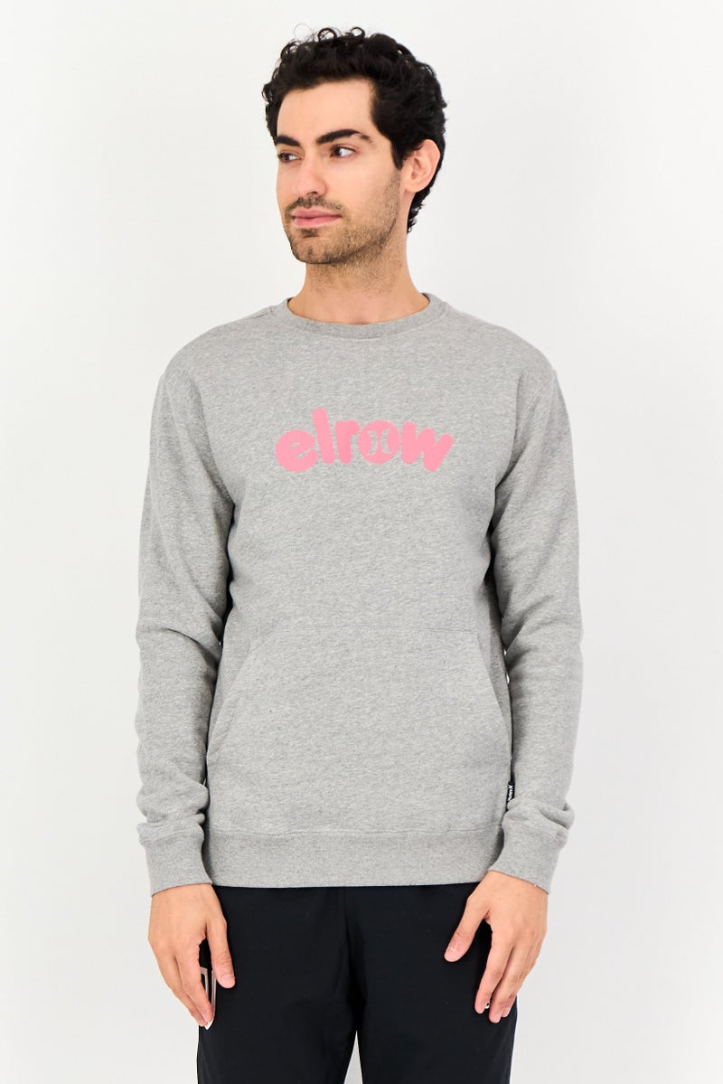 Hurley هودي رياضي للرجال من هيرلي × إيلرو، بأكمام طويلة، خارجي، رمادي - Image 1