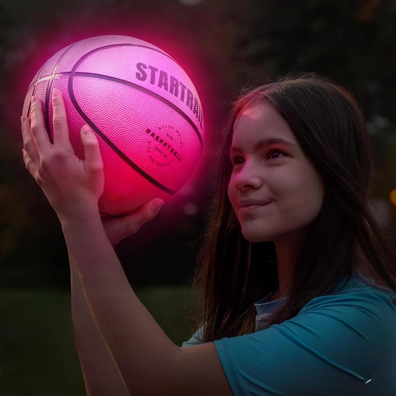 TOMLEON Light Up Basketball | Glow in The Dark Basketball | LED Basketball Size 7 | Glowing Basketball Ball | Lighted Basketball | Coolest Things for Boys & Girls | Toys for 10 Year Old Kids - Image 4