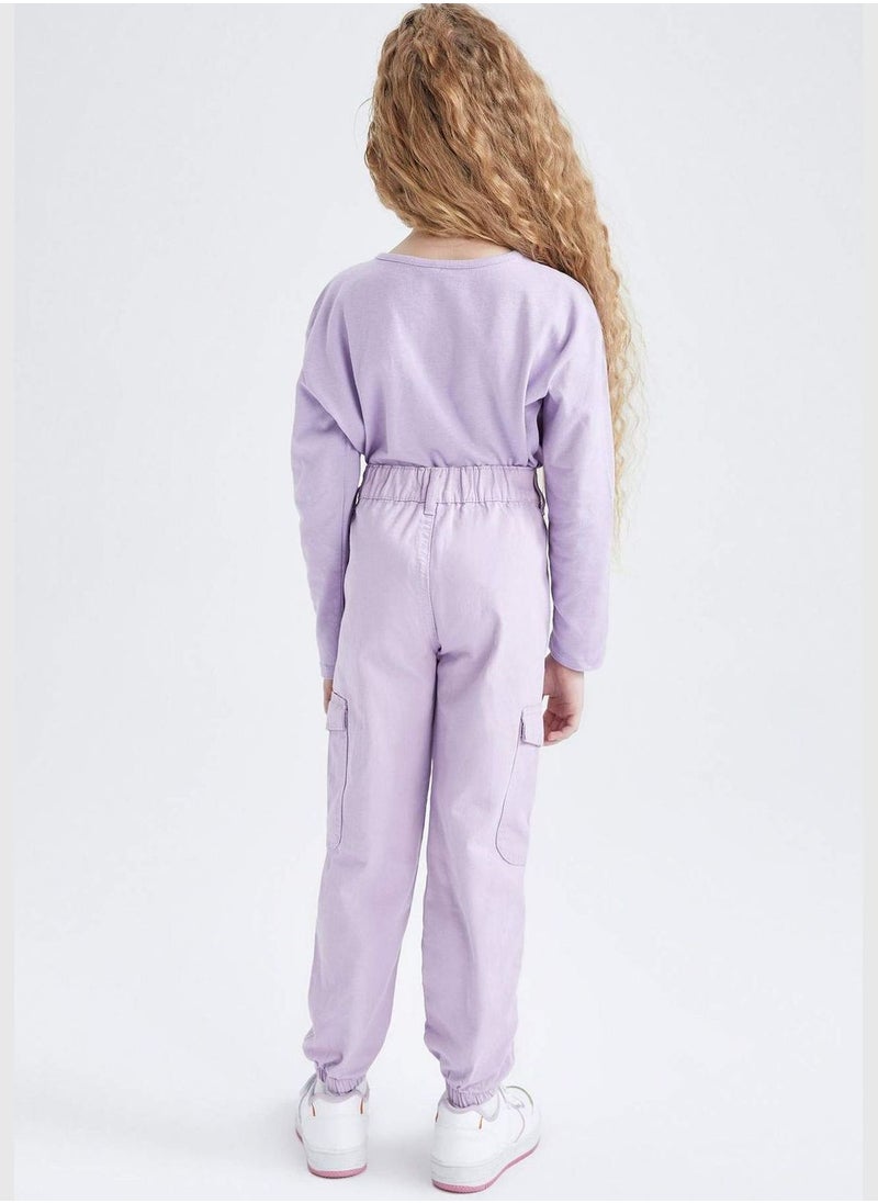 DeFacto Girl Jogger Fit Woven Trousers  - Image 4