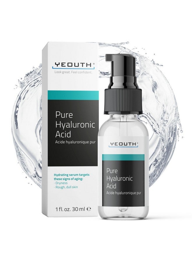 YEOUTH Pure Hyaluronic Acid Serum for Face 100%, Hydrating Serum for Dry & Dull Skin, Moisturizing Serum, Hyaluronic Serum for Face, Women & Men Face Serum 1oz - Image 1