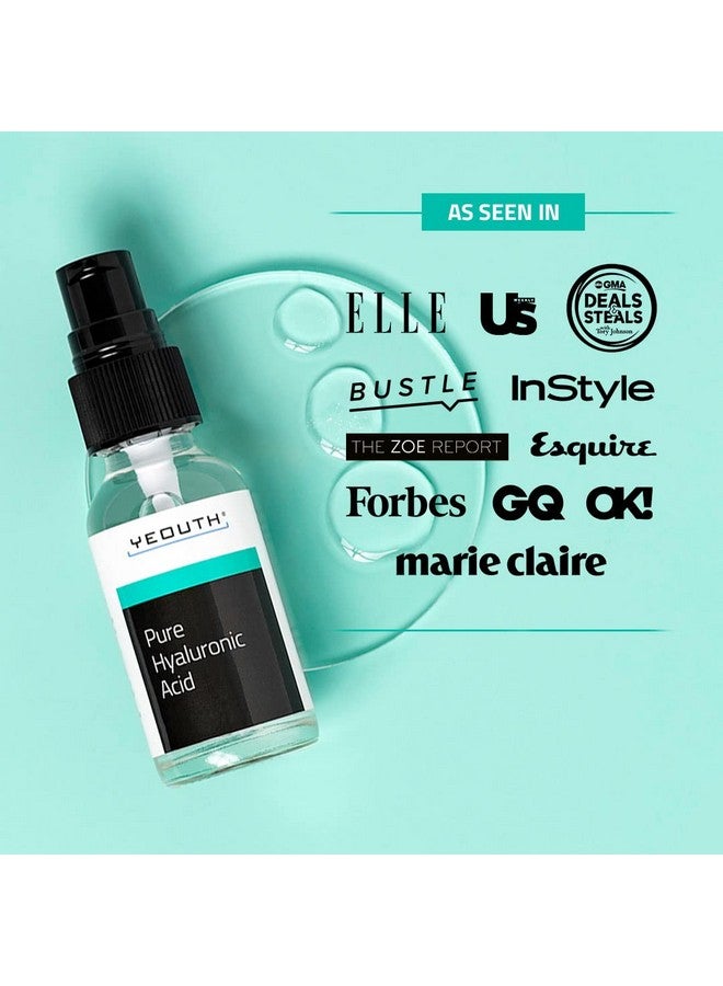 YEOUTH Pure Hyaluronic Acid Serum for Face 100%, Hydrating Serum for Dry & Dull Skin, Moisturizing Serum, Hyaluronic Serum for Face, Women & Men Face Serum 1oz - Image 2