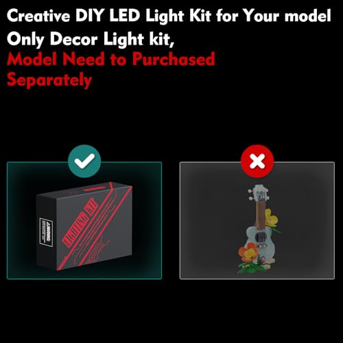 VONADO LED Light Kit Compatible with Lego Tropical Ukulele 31156 NO Model Only Lighting kit Light Compatible with Lego 31156 Flowers Guitar 3in1 for Adults - Image 5
