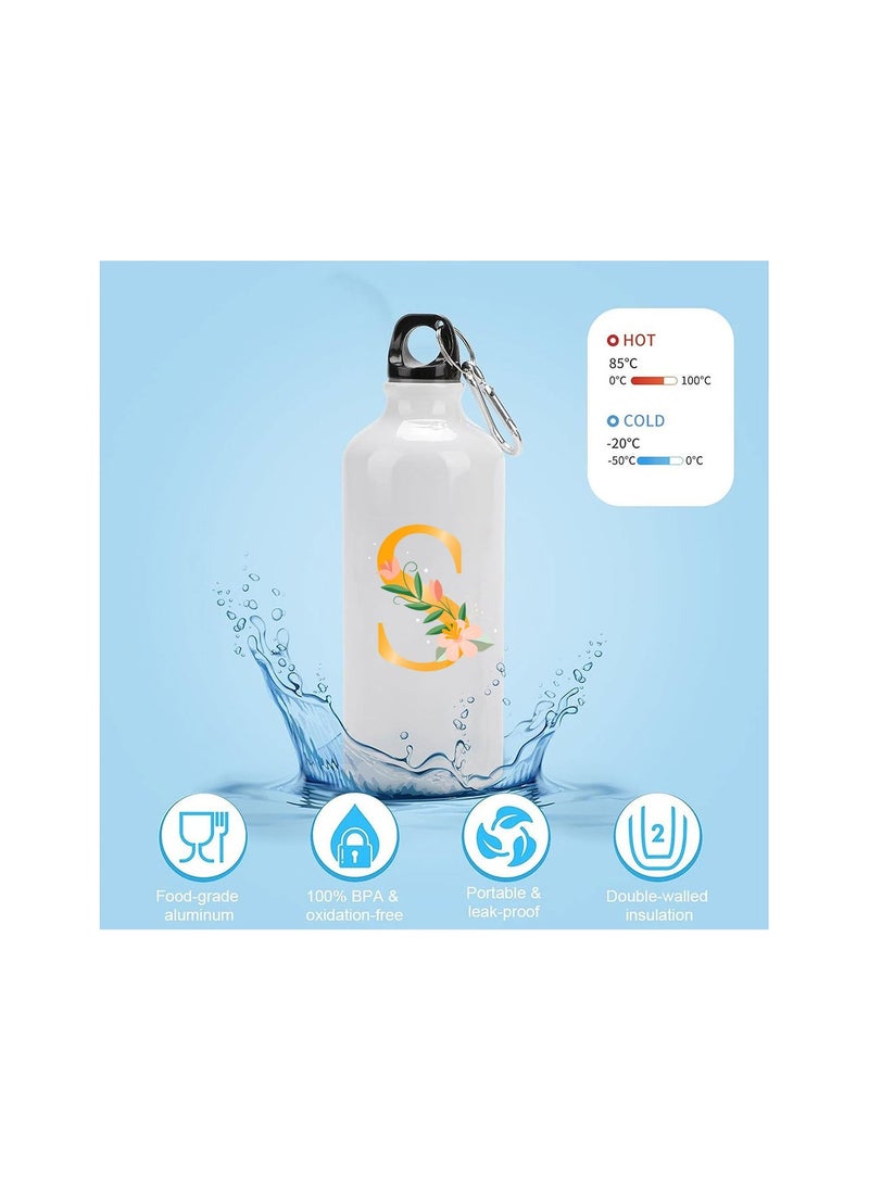 PRINTSHOP4ME Flask Water Bottle With Initial Letters Printed On It - Gift for Family - Friends  - Image 4