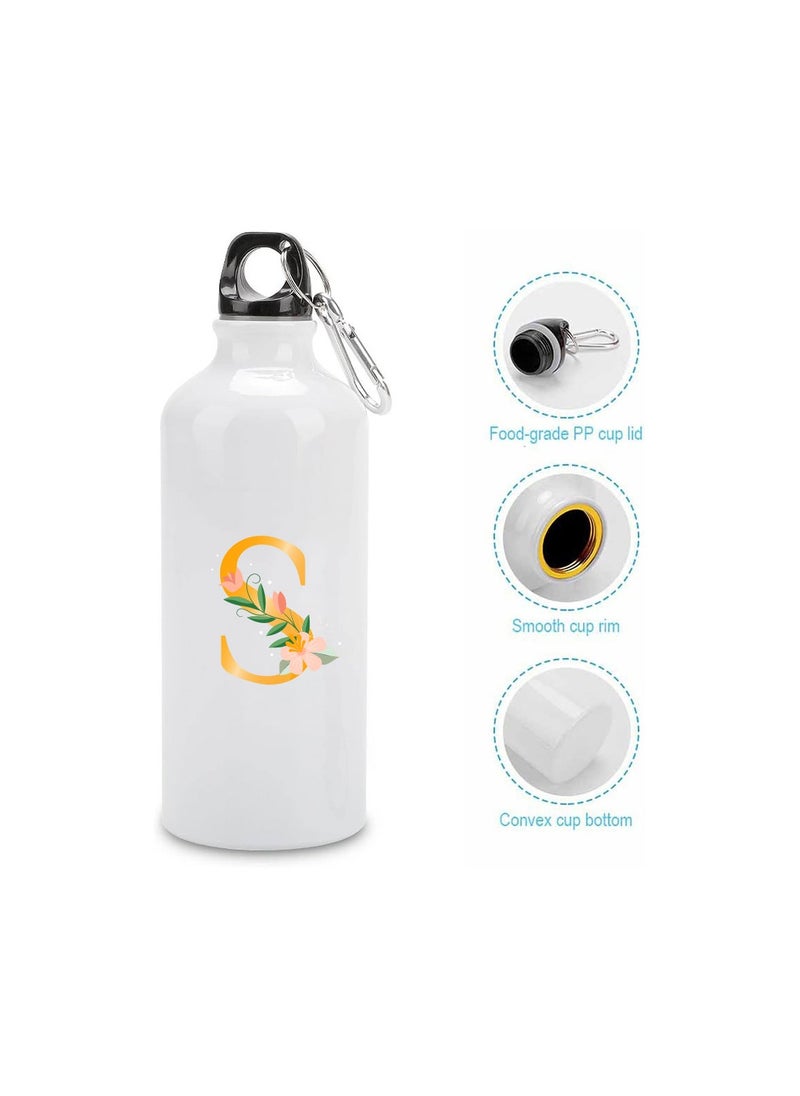 PRINTSHOP4ME Flask Water Bottle With Initial Letters Printed On It - Gift for Family - Friends  - Image 2