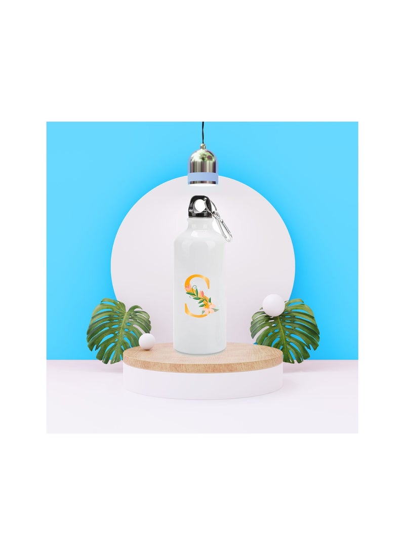 PRINTSHOP4ME - Flask Water Bottle With Initial Letters Printed On It - Gift for Family - Friends - Image 1